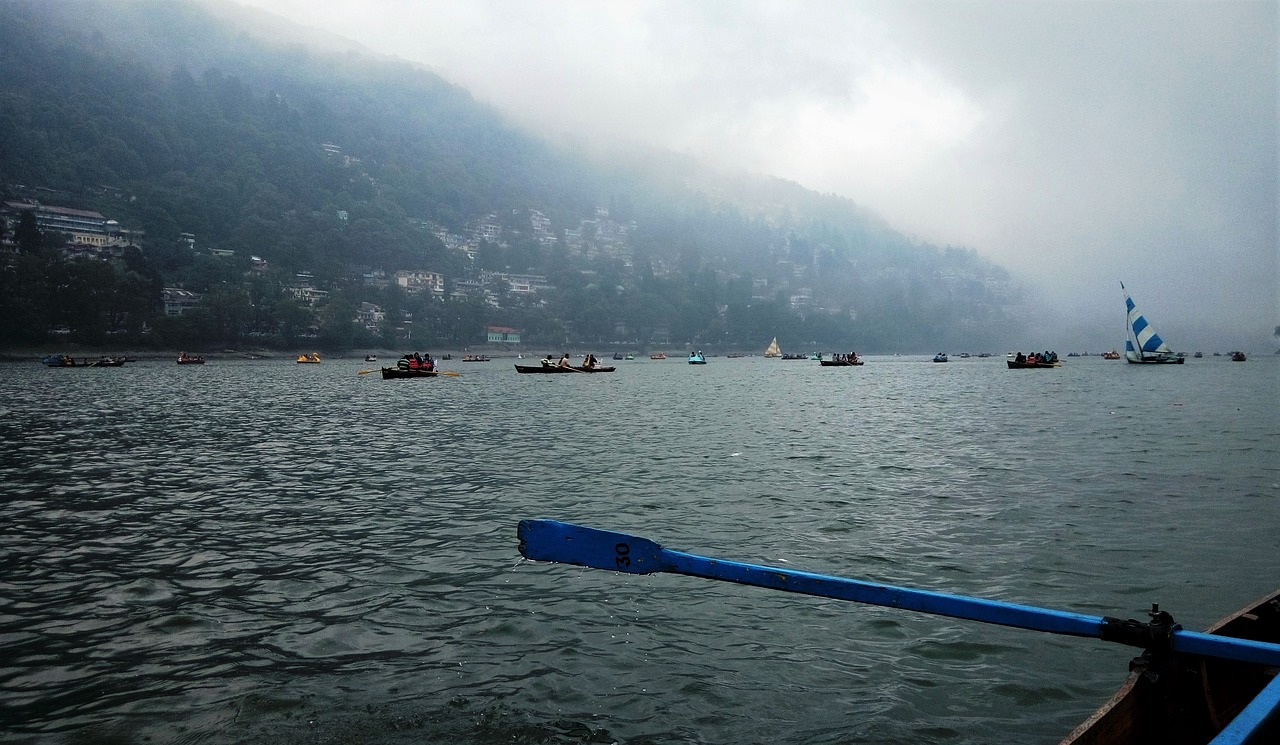 nainital india, lake, stormy weather